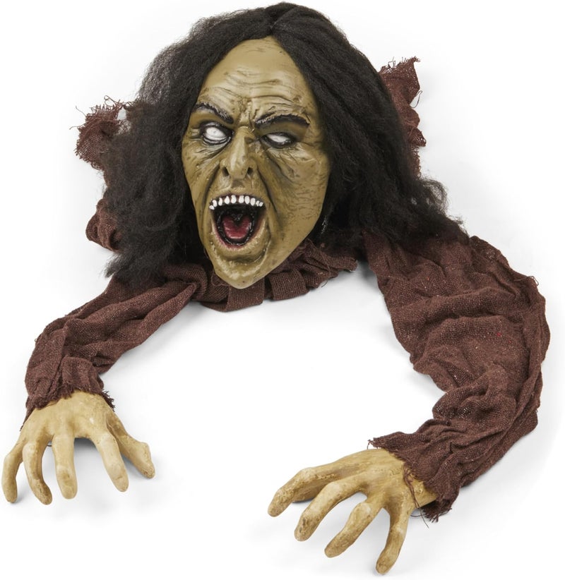 Prextex Crawling Zombie Halloween Decoration - Zombies Coming Out of Ground Prop - Creepy Outdoor Zombie Yard Decorations for Haunted Houses, Graveyards, and Halloween Parties - Image 1